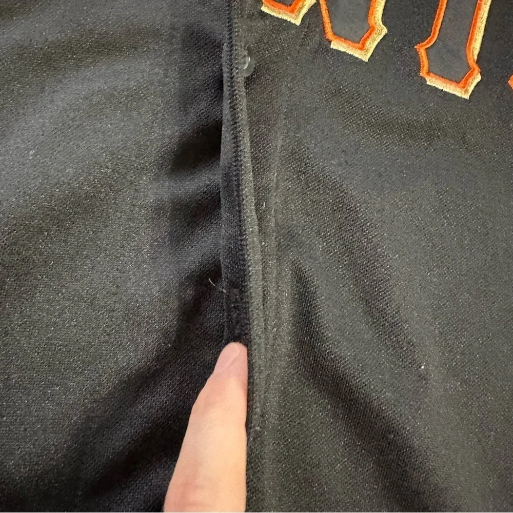 Vintage San Francisco Giants Jersey 14/16 Youth Black MLB Baseball Russell 90s